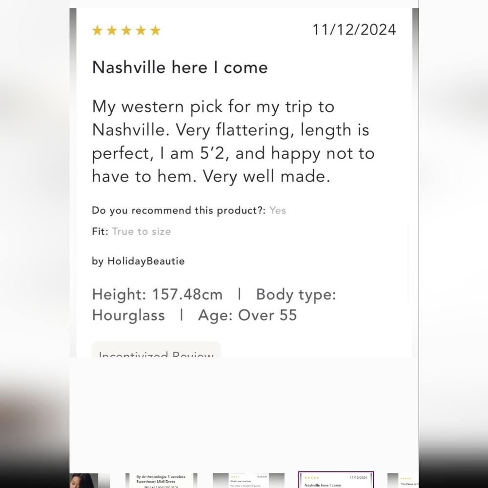 ANTHROPOLOGY- SWEETHEART DRESS - Picture 6 of 8